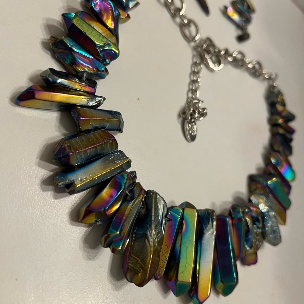Real stones STUNNING necklace set - Picture 7 of 8
